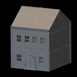 House-4-LD-scene.png WWII Tabletop Terrain Set 28mm scale (3D Printable Files) - Based on real buildings from Carentan, France
