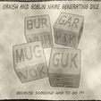 01.jpg ORC / ORK and GOBLIN Name Generating D6 Dice for Dungeons & Dragons, Warhammer and any other Table Top game