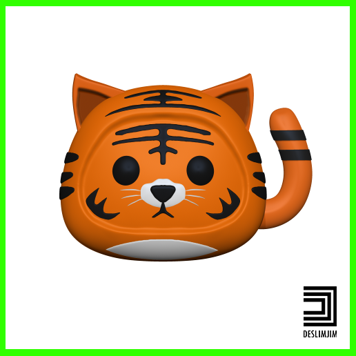 Daruma Tiger Lunar New Year 2022 3D model
