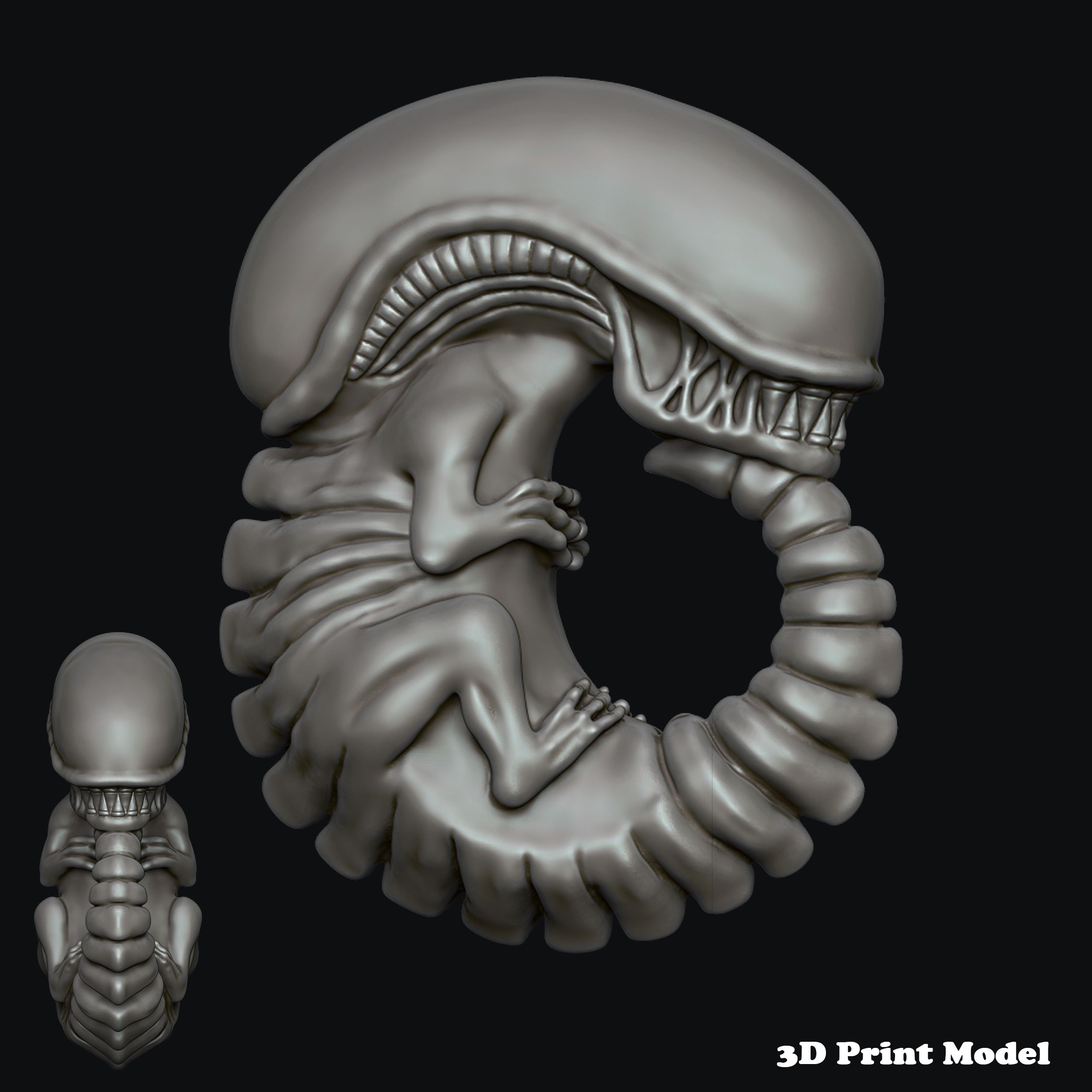 Archivo Stl Embrión De Alienígena Xenomorfo・objeto Para Impresora 3d Para Descargar・cults 2684