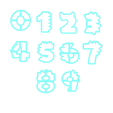 Dino-Numbers.png Dino Cookie Cutter | STL File