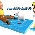 33.jpg TINTIN AND SNOWY 3D MODEL in water 3D PRINTABLE STL FILE with UV and Texture