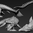 A6.jpg STL-Datei Mosasaurus・Modell zum Herunterladen und 3D-Drucken