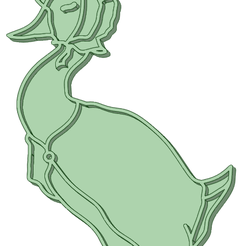 Oca_e.png STL file Goose with cookie cutter layer・3D printable design to download
