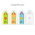 dibujos-03.jpg Temple window with Zelda stained glass window - Candle Holder