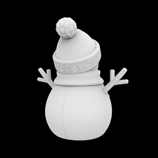 Snowman.5.jpg Cute Snowman Figurine 3D Printable Model
