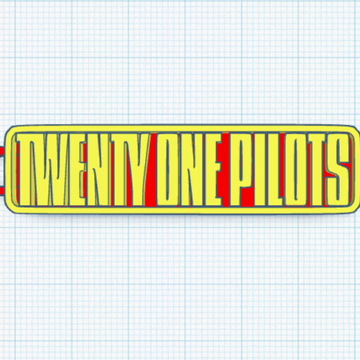 Twenty One Pilots Logo Keychain 3D model