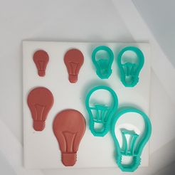 20220127_192905.jpg STL file Polymer Clay Cutter Light Bulb・3D printing idea to download, BiancaA