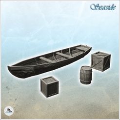 1-PREM.jpg Fichier STL Ensemble de bateaux, caisses et tonneaux en bois (7) - Pirate Jungle Île Plage Piraterie Caraïbes Médiéval Crâne Renaissance・Modèle à télécharger et à imprimer en 3D