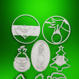 render_001.png STL file Set 8 cortadores Grinch・3D printing model to download