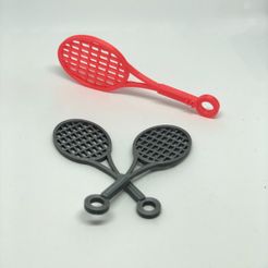 IMG_1273.JPG Free STL file Tennis Racket key chain・3D print object to download, AnaSugar