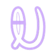 U_Ucase.stl disney - alphabet font - cookie cutter