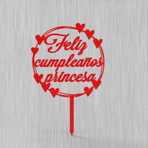 HAPPY BIRTHDAY TOPPER 3D model