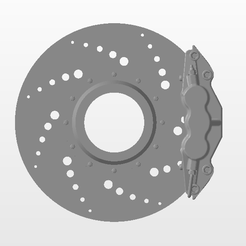 5.png Oversize Solid Brake Rotor, Drilled Reducing Spiral with Caliper - "Real-Rims"