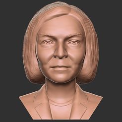 1.jpg Archivo STL Busto de Liz Truss para imprimir en 3D・Plan de impresora 3D para descargar, PrintedReality
