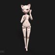 1.jpg BJD Doll stl 3D Model for printing Moony Cat Furry Anthro Ball Jointed Art Doll 35cm 20cm