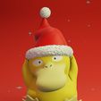 psyduckrender.jpg Free STL file Pokemon psyduck christmas・3D printing design to download