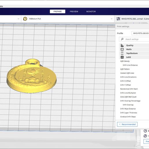 med-04-petg.jpg Porte-clés Lune porte-bonheur pendentif pendentif porte-clés m-04 3d-print et cnc
