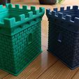 Z04.jpg A square pencil case in the shape of a castle tower