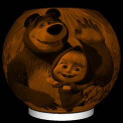 Screenshot-2023-05-19-231343.png Fichier 3D SPHÈRE VEILLEUSE MASHA ET L'OURS LITHOPHANE・Objet imprimable en 3D à télécharger