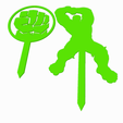 Screenshot-2022-06-20-101407.png STL file Hulk cake or cupcake topper・3D printable design to download