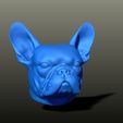 Phoebe07.jpg French Bulldog STL Bust & Magnet – High Detail Dog Sculpture for 3D Printing (Fridge Magnet Model)
