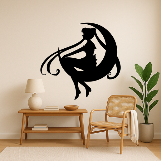 Sailor Moon - A Crescent Moon With A Star In The C