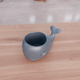 untitled1.png 3D Cute Whale Planter Pot for Indoor with 3D Stl File & Planter Pot, 3D Printed Decor, Whale Art, Desk Planter, 3D Printing, Indoor Planter