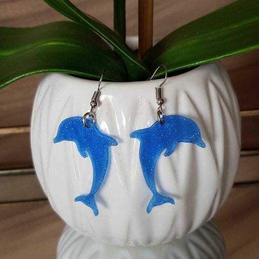 Dolphin Earring - 3D model önizlemesi