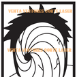OBITO.png NARUTO - OBITO WALL ART DECORATION - ANIME 3D PRINTING AND LASER CUTTING
