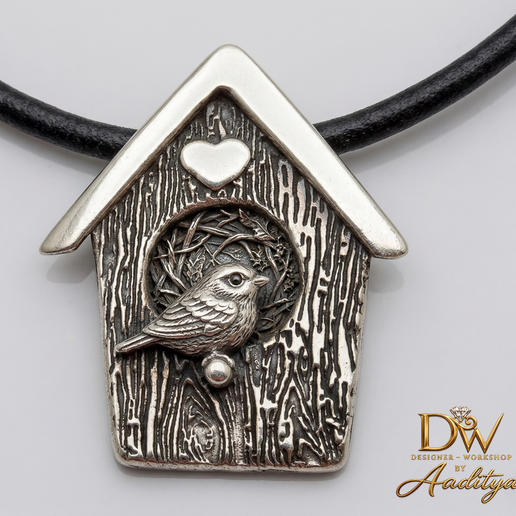 Birdhouse Nest Pendant