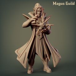 Wizard_Mg2.5-1.jpg STL file Elf Sorcerer – MG2.5・3D printable model to download