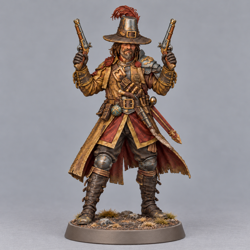 Witch Hunter – Dual Pistol Dark Fantasy Inquisitor Miniature