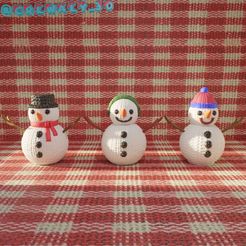 render-3-snowman-largo-final.jpg Crochet Snowman - Flexi Print in Place