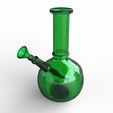 green_bong.jpg Glass Bong 3D Model