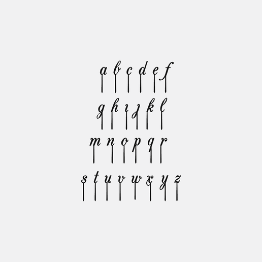 lowercase.png Letters - numbers cake Topper