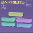 BARRIERS | fama! 1/64 ale lackboxSTL Concrete Barrier Diorama parts 1-24 1-64th scale