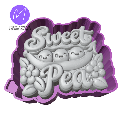 3D Sweet Pea Freshie STL Mold Housing