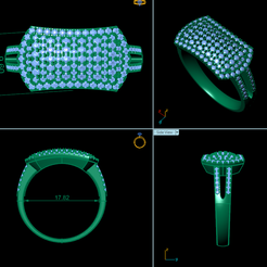 124.png Archivo STL Anillo Amor Diamante R33・Idea de impresión 3D para descargar