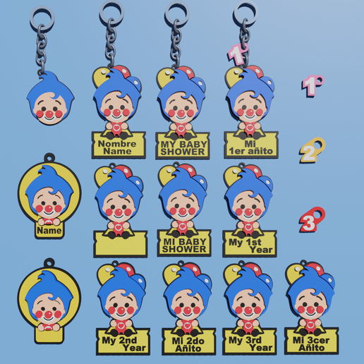 Llavero plin plin pack 3D model