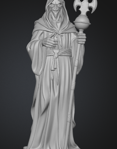 Dark Arcane Wizard Statue