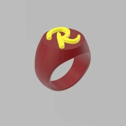 Bague-R.jpg STL file Ring letter R・3D print design to download