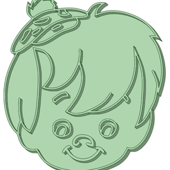Bam-bam.png STL file Bam Bam Flintstones face cookie cutter・3D printer design to download
