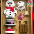 Frame-26.jpg Christmas Cute Flexi Snowman and Book Case Print-in-place & Keychain