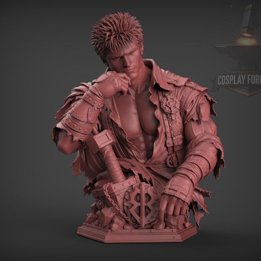 Garron Warrior Bust 3D Print