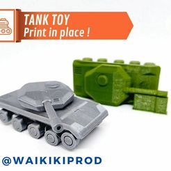 dd885f43-4e02-419c-afc9-f9234a281bfa.jpg Free STL file Tank toy - Print in place !・3D printing model to download