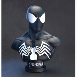 black-spiderman.473.jpg spiderman black symbiote bust