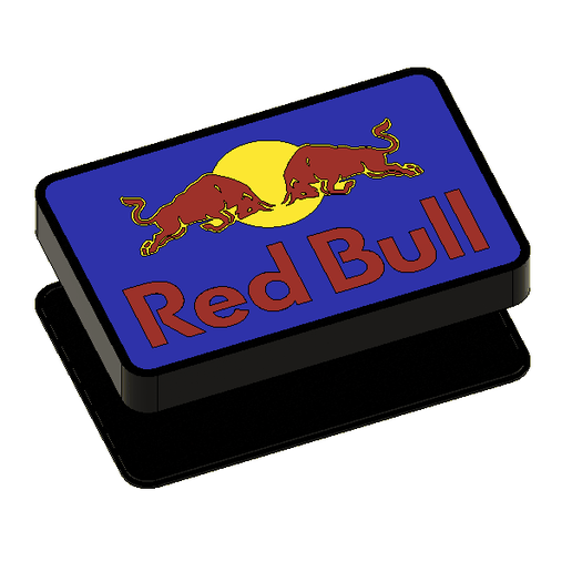 🐂 Red Bull Logo Lightbox LED Lamp・ STL File for ・Cults
