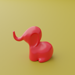 3158_1680473512.png Fichier STL éléphant mignon・Design pour impression 3D à télécharger