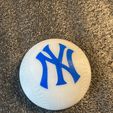 IMG_5380.jpg New York Yankees Logo Baseball Ornament
